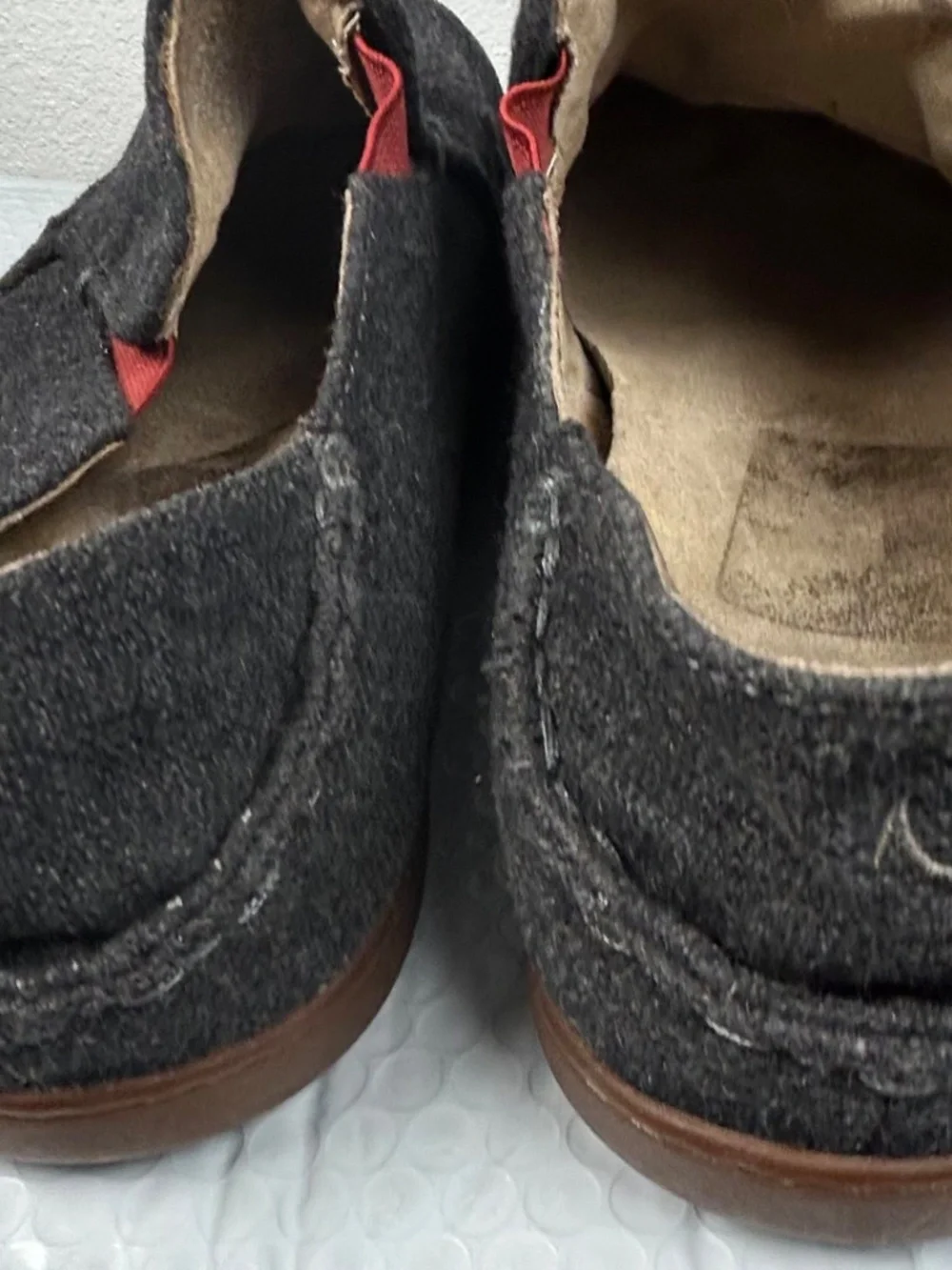 OluKai Nohea Wool Men's Slip On Shoes Gray Heather Loafers Size 12